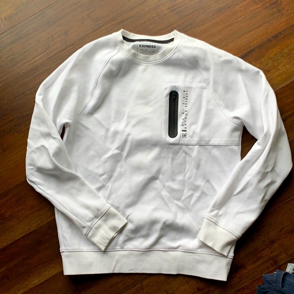 Men’s white express sweatshirt